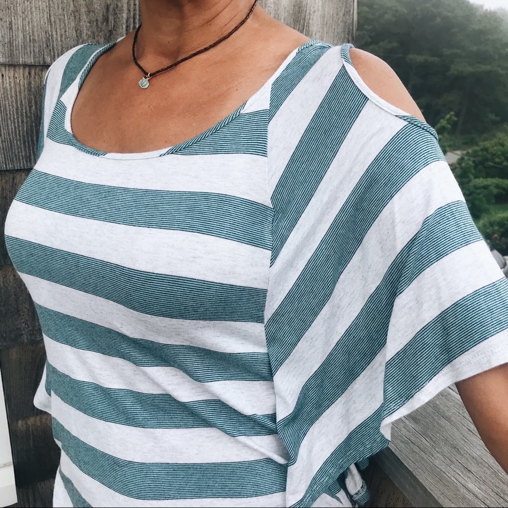 Vintage Red Haute Open Shoulder Top